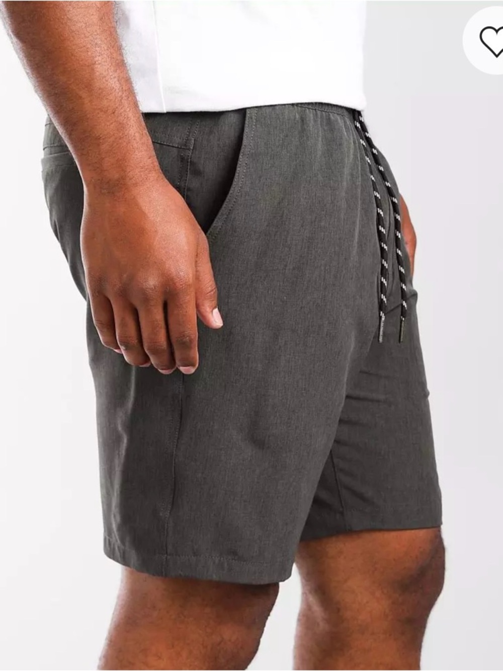 Departwest Marled Stretch Walkshort in Black